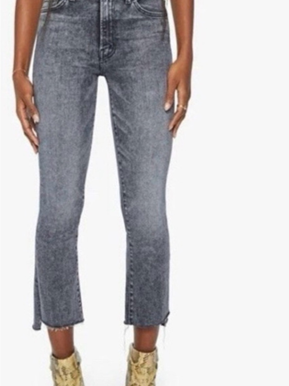 MOTHER The Insider Crop Step Fray Train Stops